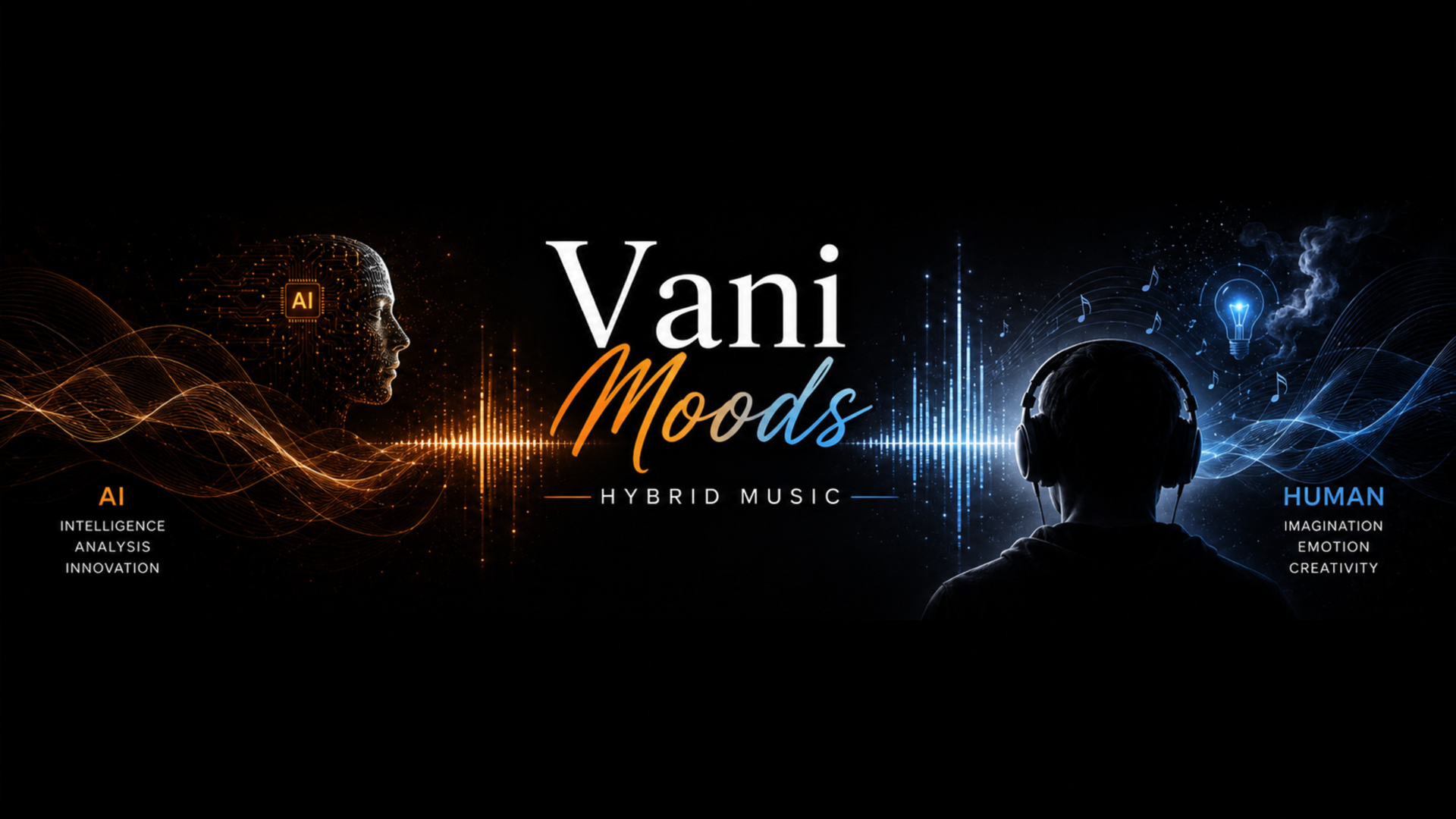 Vani Moods — Hybrid Music banner with AI and human creativity